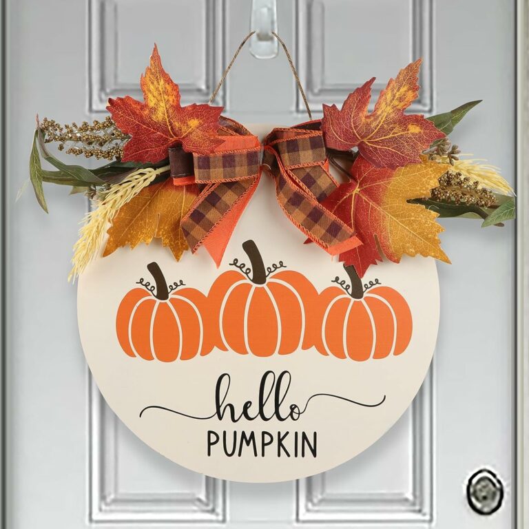 Maxsoins 12-inch Hanging Hello Pumpkin Decor!