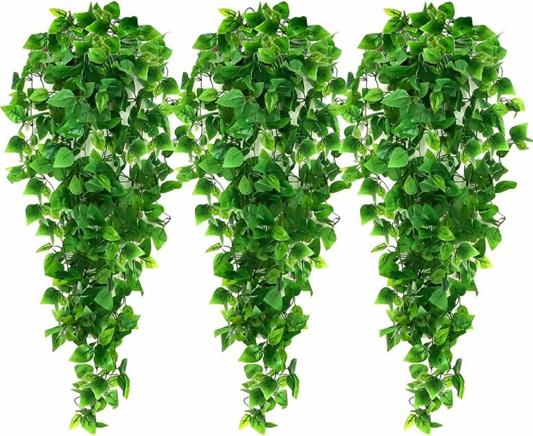 Ageomet 4-Pack of Artificial Hanging Ivy Vine Plant!