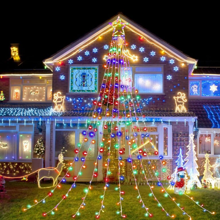 MINIAO Outdoor Christmas 11.5 Ft Star String Light Decoration!