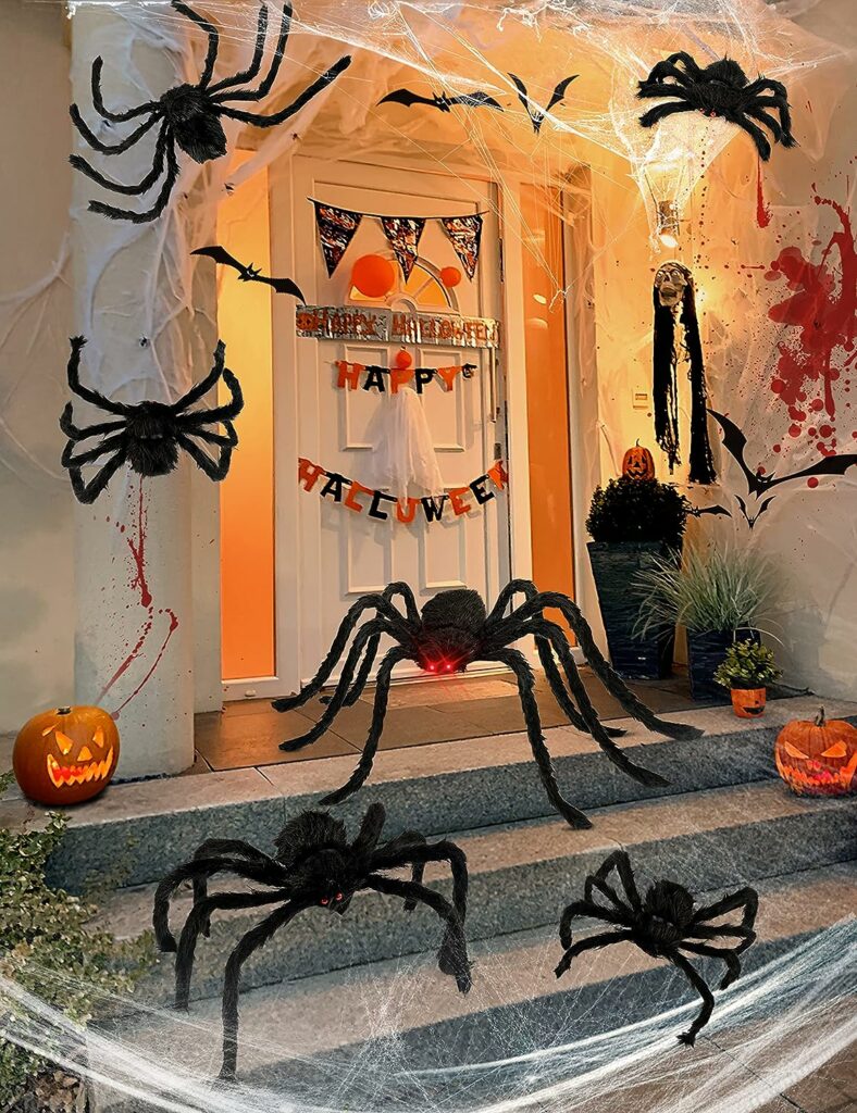 HOPOCO Set of 6 Halloween Scary Spiders!