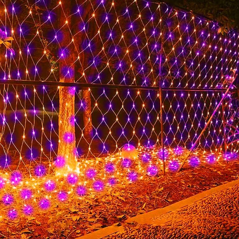 Dazzle Bright Halloween 9.8ft x 6.6ft Connectable Mesh Lights!