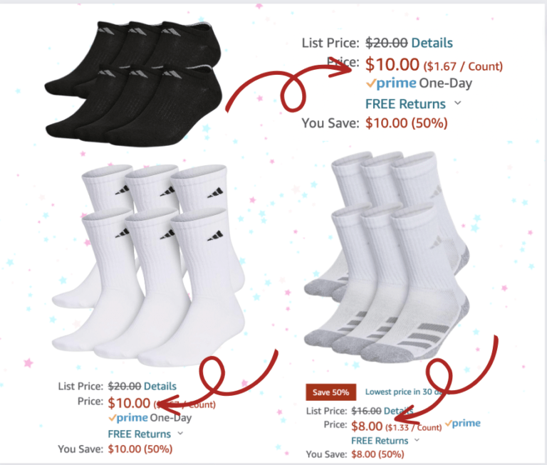 Adidas sock Savings!