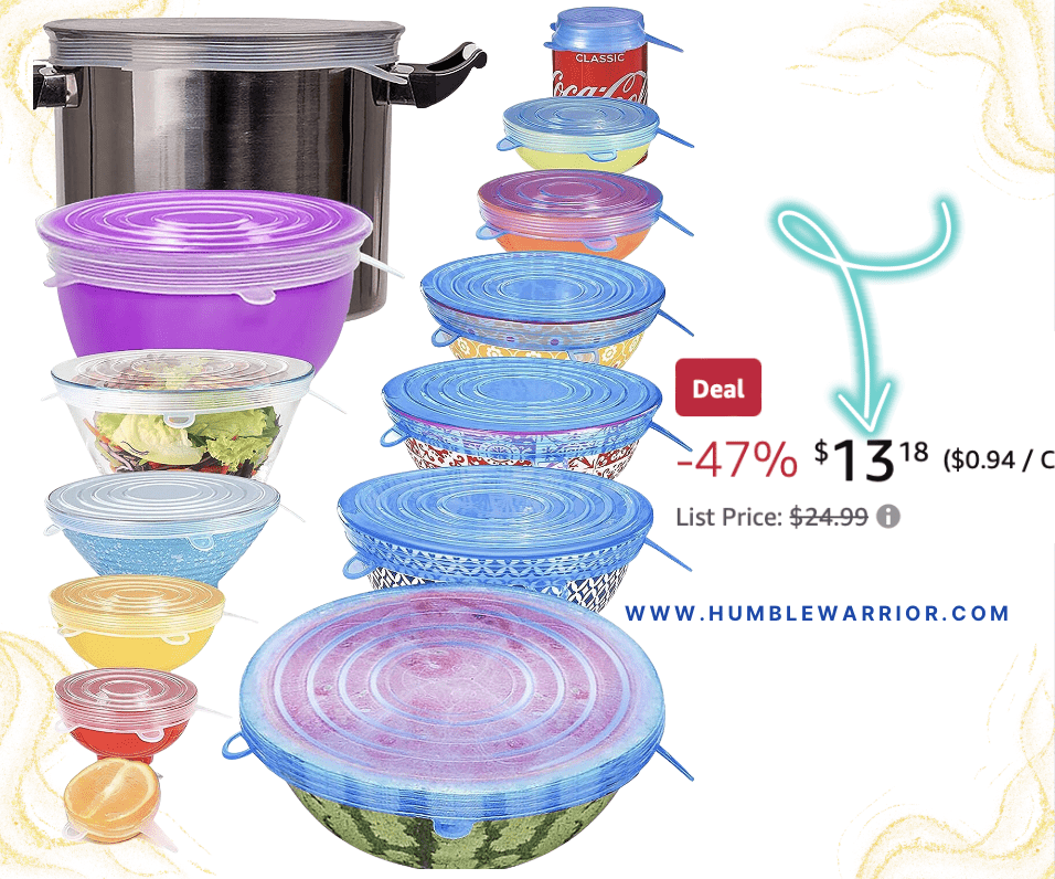 longzon 14-Pack of Flexible Silicone Stretch Lids!