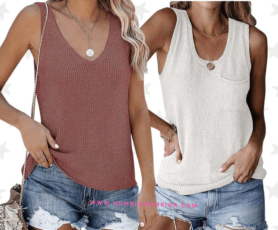 Besshoppie Women’s Lightweight Knitted V-Neck Sweater Vest!
