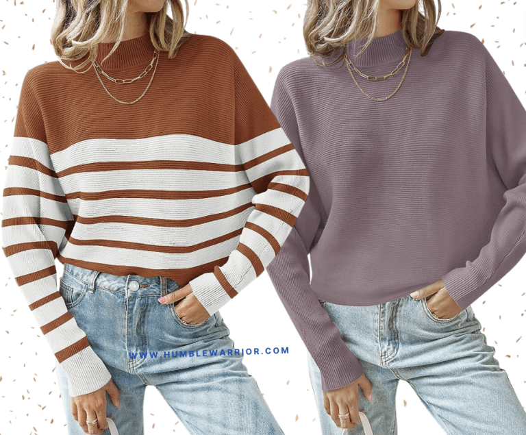 ZESICA Batwing Ribbed Knit Pullover Jumper!