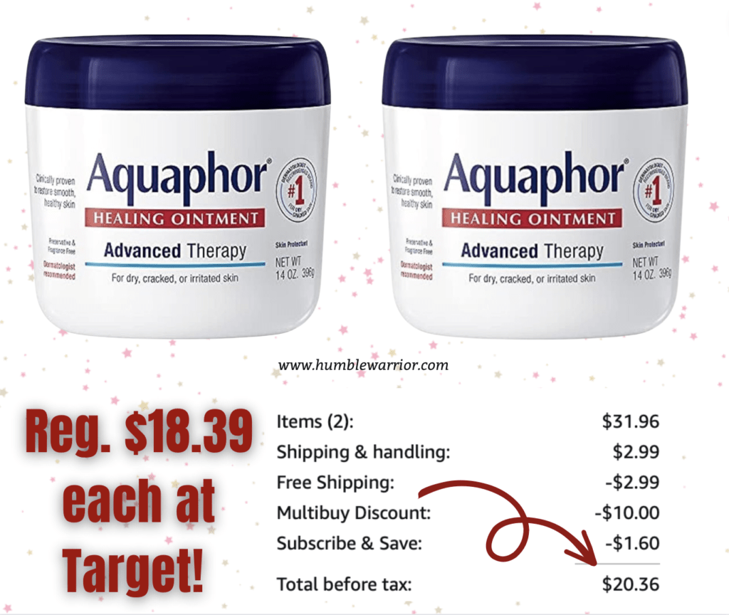 Aquaphor Savings – you get two!