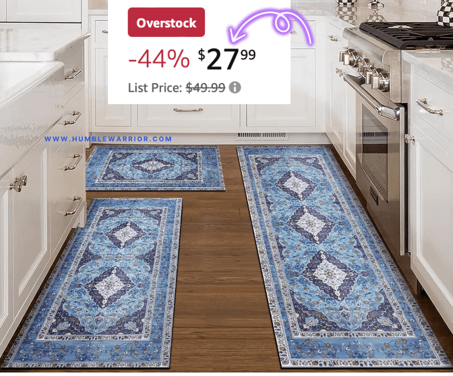 MEJAIJA 3-Piece Kitchen Rug Set!