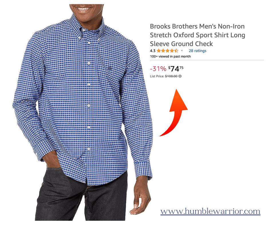 Brooks Brothers Men’s Non-Iron Stretch Oxford Sport Shirt Long Sleeve Ground Check