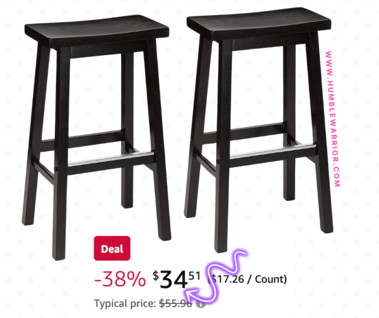 Amazon Basics 2-Pack of Solid Wood Saddle Seat Barstools!