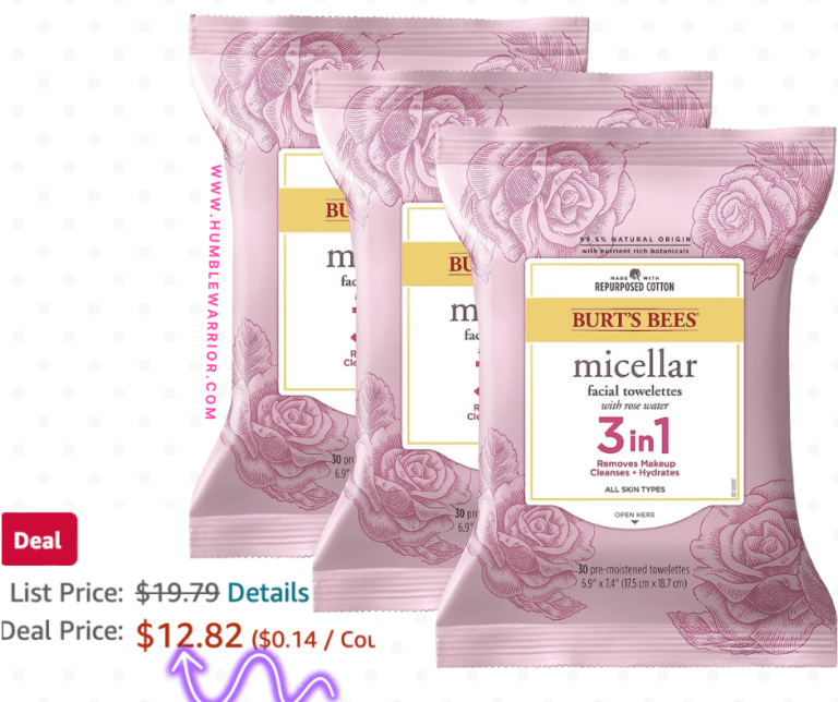 Burt’s Bees 3-Pack of 3-in-1 Makeup Remover Wipes!