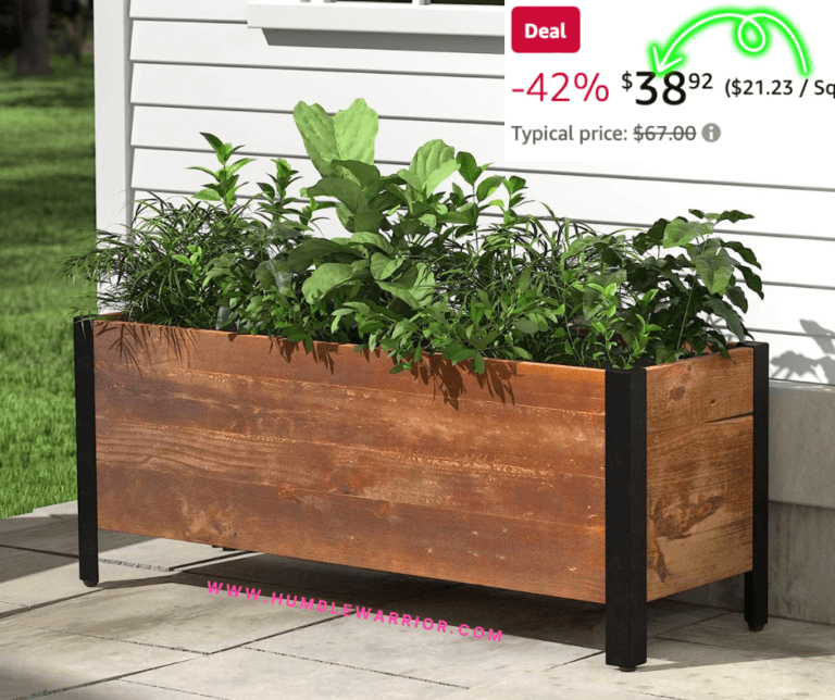 Amazon Basics Recycled Wood Rectangular Garden Planter!