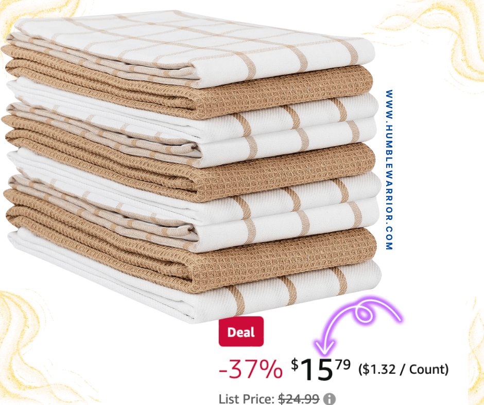 LANE LINEN 12-Pack of Cotton Dish Towels!