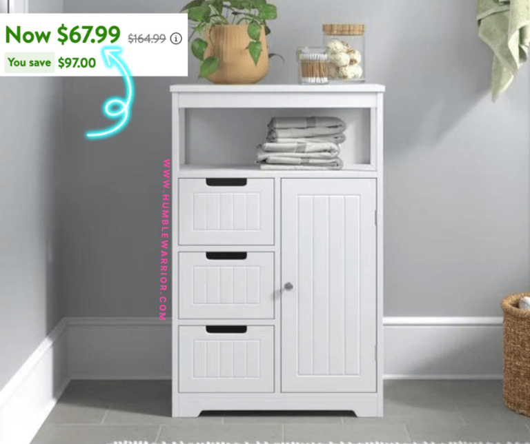 Homfa 34″ Wooden Bathroom Cabinet!