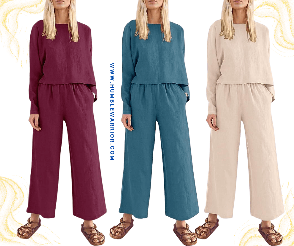 PRETTYGARDEN Fall Linen Top & Wide Leg Pants!