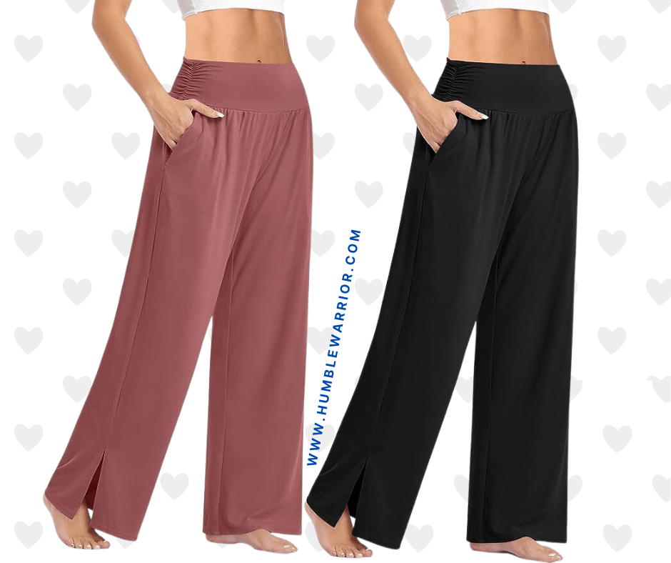UEU Women’s High Waisted Wide Leg Yoga Pants!