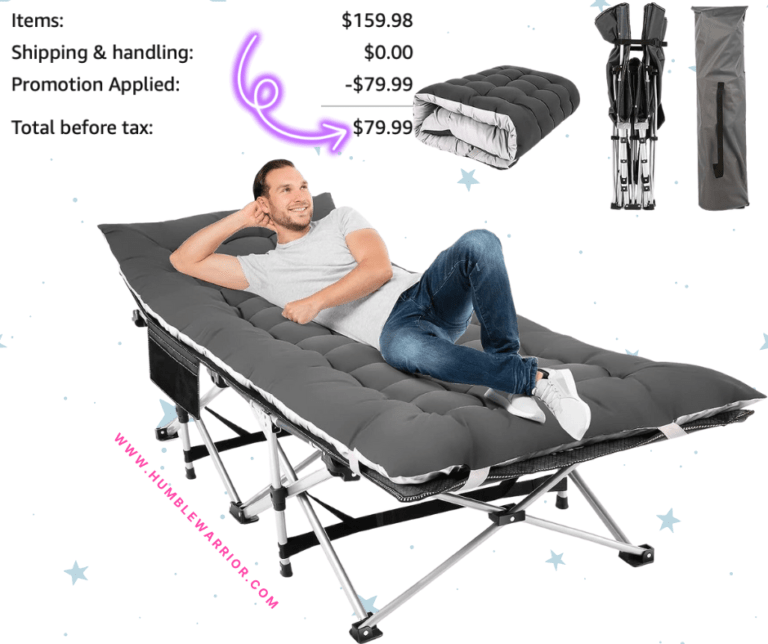 Homdox Foldable Camping Cot!