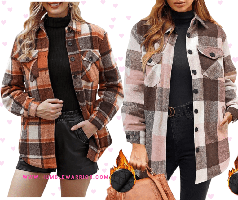 Luvamia Women’s Oversized Plaid Flannel Shacket!