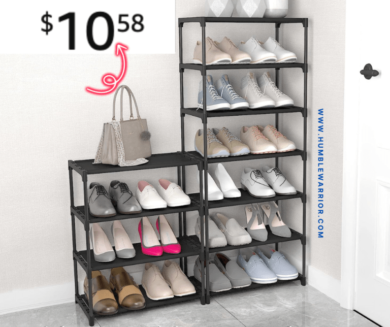 4-Tier Stackable Shoe Organizer Rack!