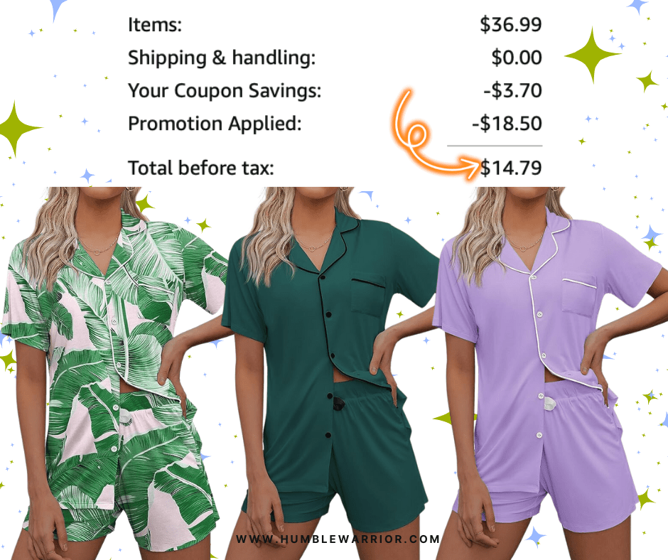 Ekouaer Short Sleeve & Shorts Sleepwear Set!