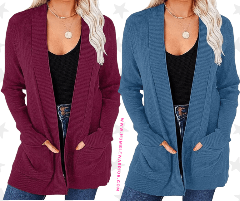 MEROKEETY Waffle Knit Cardigan!
