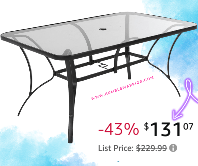 COSCO Paloma Tempered Glass Patio Dining Table!
