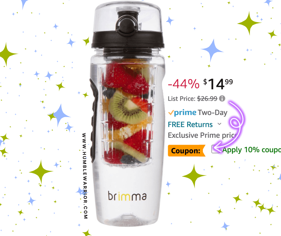 Brimma 32 oz Leakproof Fruit Infuser Water Bottle!
