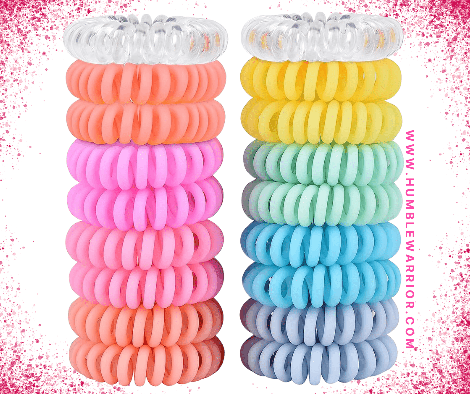 TIZZYT 18-Pack of TIZZYT Spiral Crease Hair Ties!