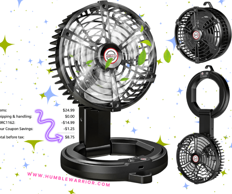 Mciaobs Portable Fan with 3 Speeds!