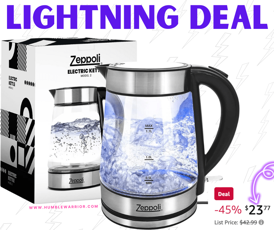 Zeppoli 1.7L Electric Glass Tea Kettle!