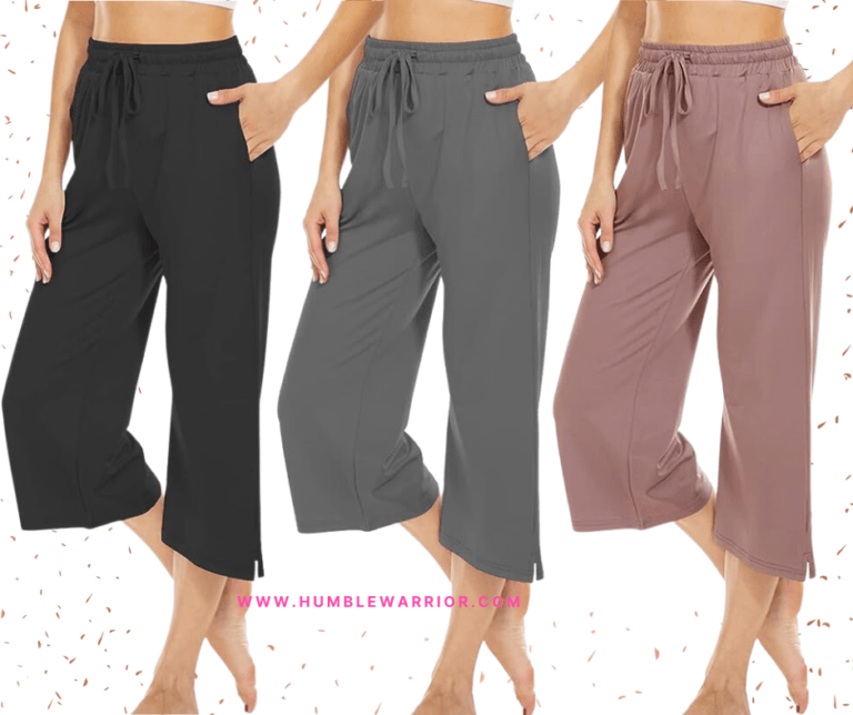 BATHRINS Wide Leg Capri Drawstring Loose Pants!