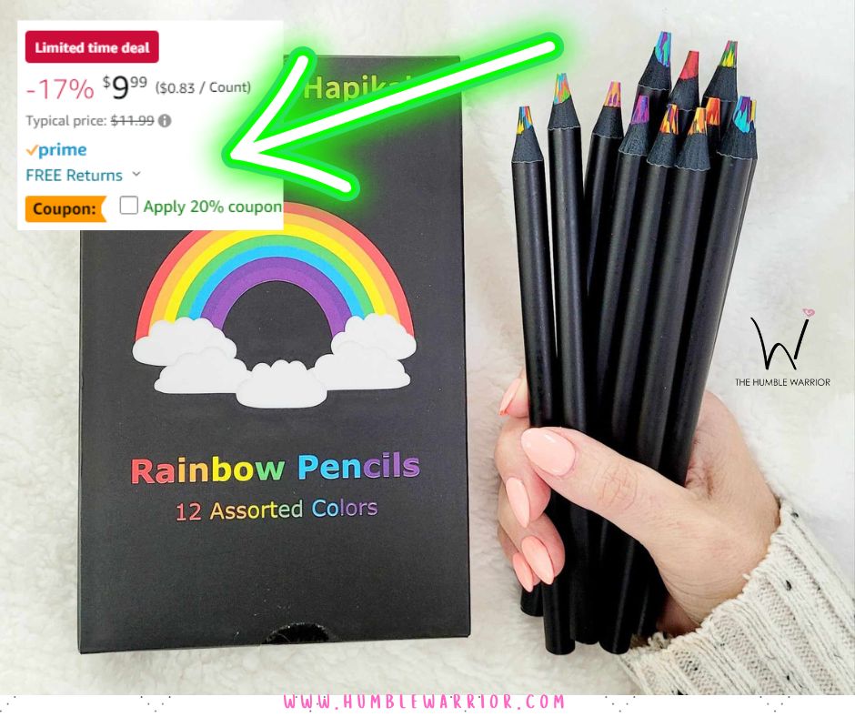Group Favorite Hapikalor 12-Color Mixed Rainbow Pencils!!