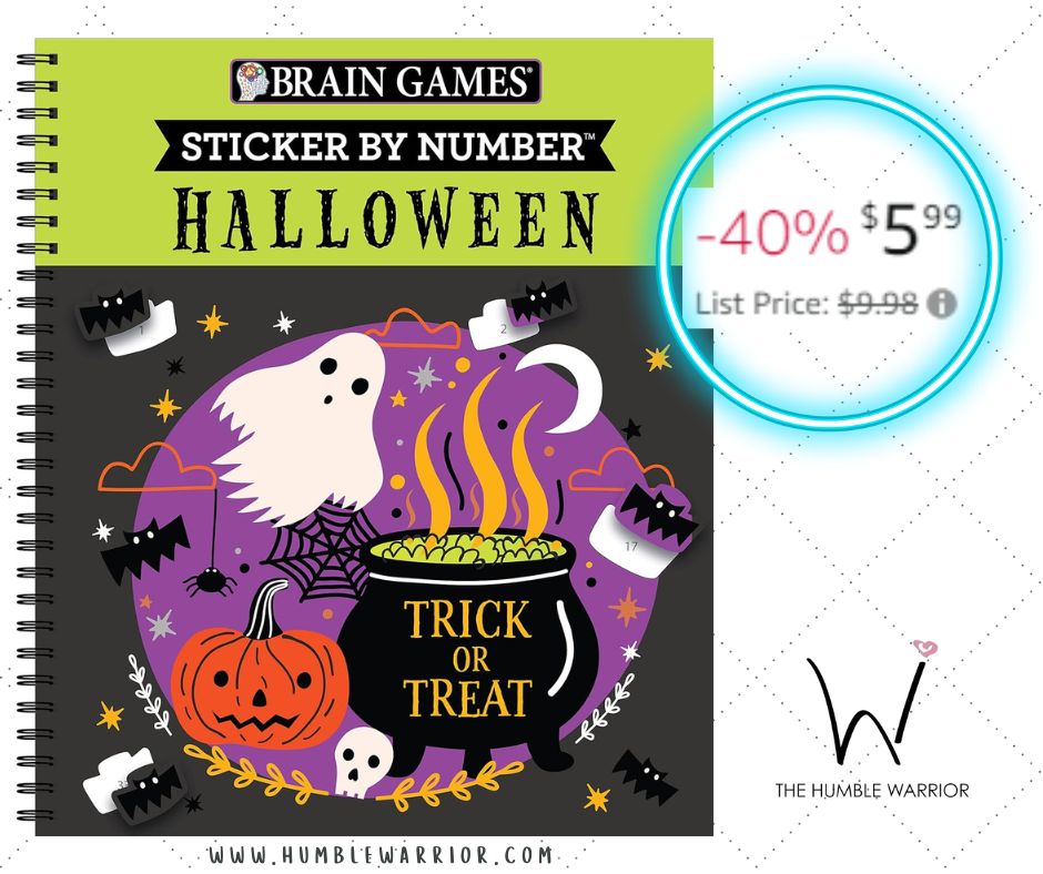 SPOOKTACULAR Brain Games – Sticker by Number: Halloween Edition!!