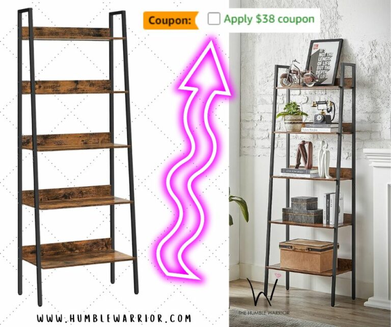 VASAGLE 5-Tier Narrow Bookshelf!