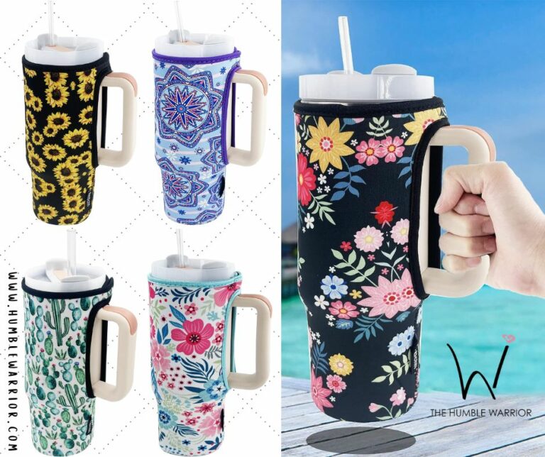 Neoprene Insulator Sleeve for Stanley Quencher Adventure 40oz Tumblers with Handle!!