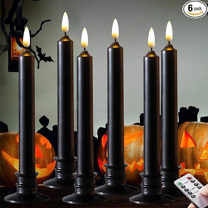 6-PACK Black Flameless Candles!!