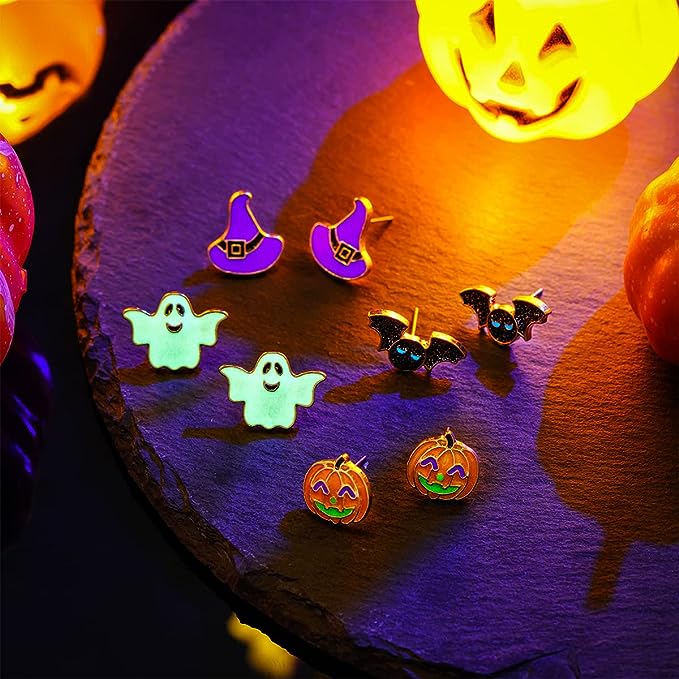 Glow in the Dark Halloween Earrings!!
