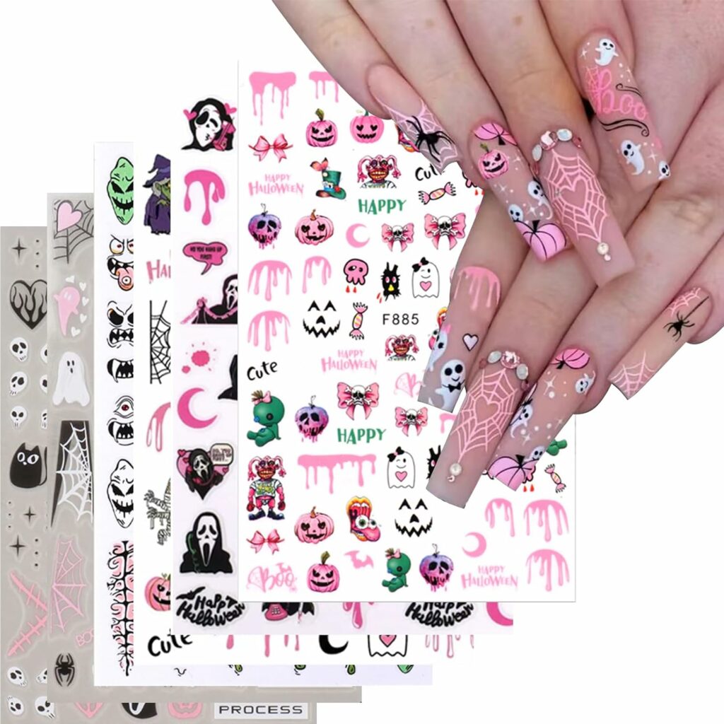 YOSOMK 3D Halloween Nail Art Stickers!!