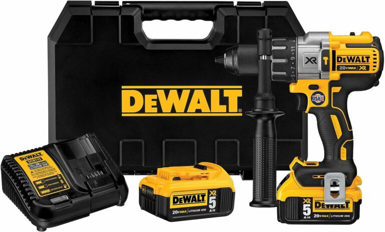 4.8⭐️ DEWALT 20V MAX XR Hammer Drill Kit, Brushless, 3-Speed, Cordless (DCD996P2)