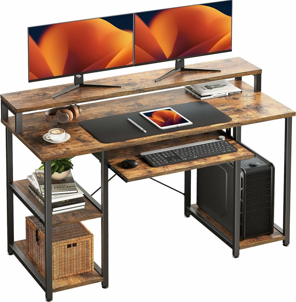 47″ Computer Desk with Storage Shelves