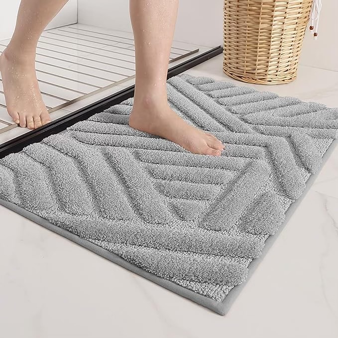 Color&Geometry Non-Slip Absorbent Bath Mat!