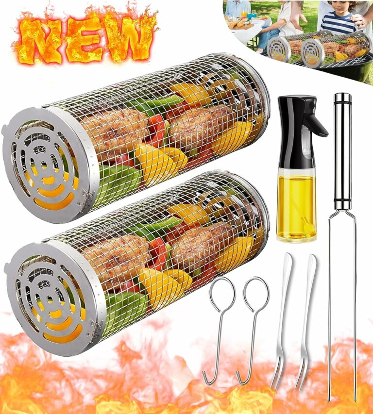 #1 Newly Released BBQ Rolling Grilling Basket for Outdoor Grill-2PCS!!