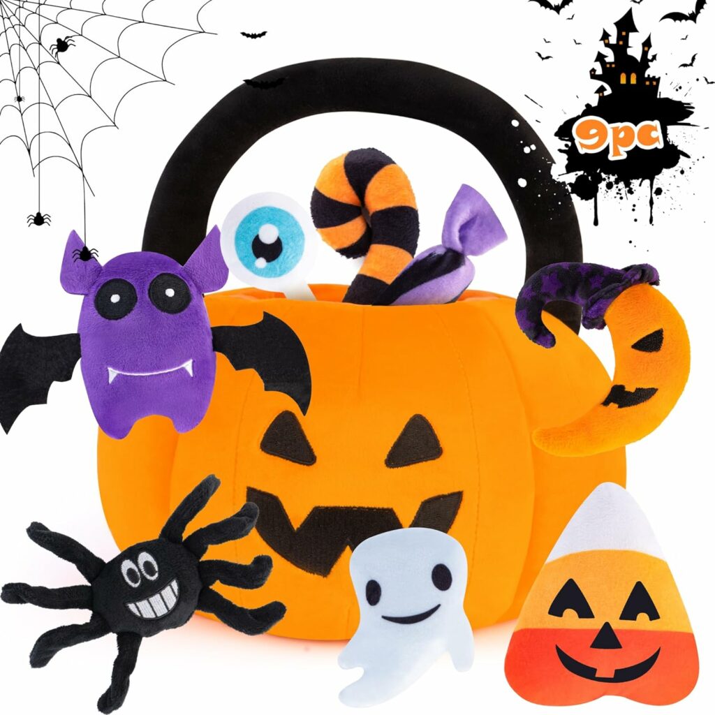 Hallo Deer Halloween Plush Trick or Treat Pumpkin Bag!