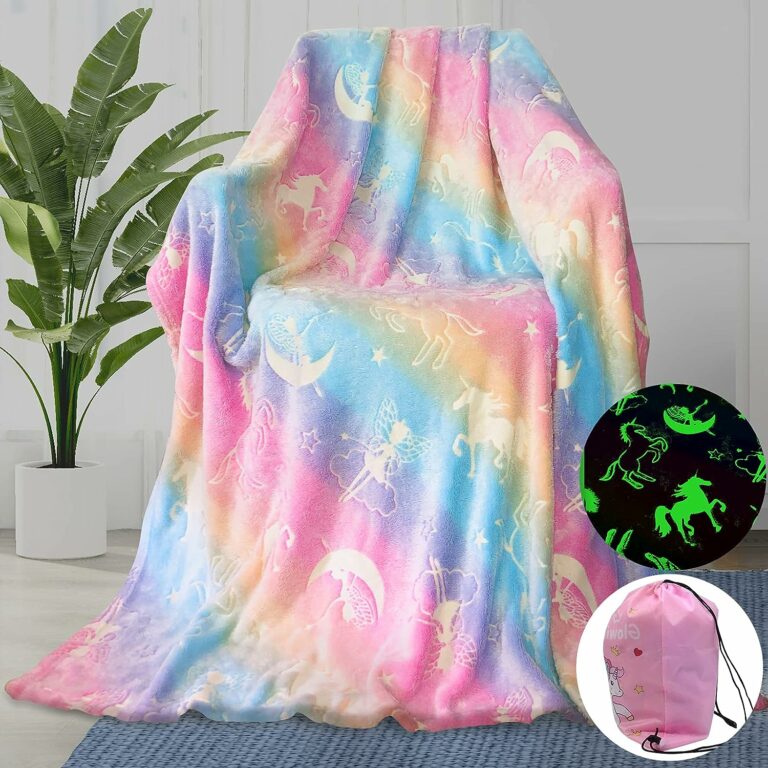 Glow-in-the-Dark Unicorn and Fairy Blanket!!