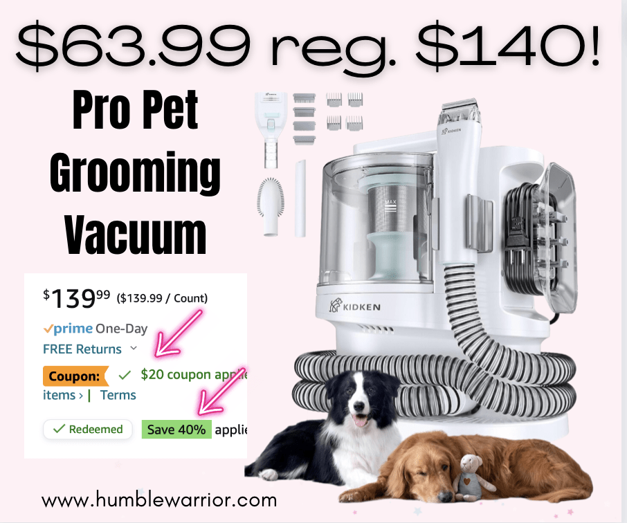 Kidken Pet Grooming Kit Vacuum!