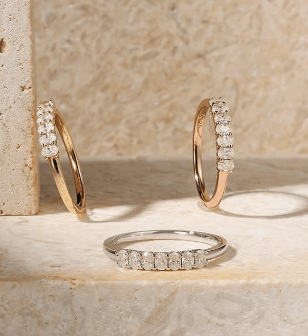 Moissanite Oval Bands!