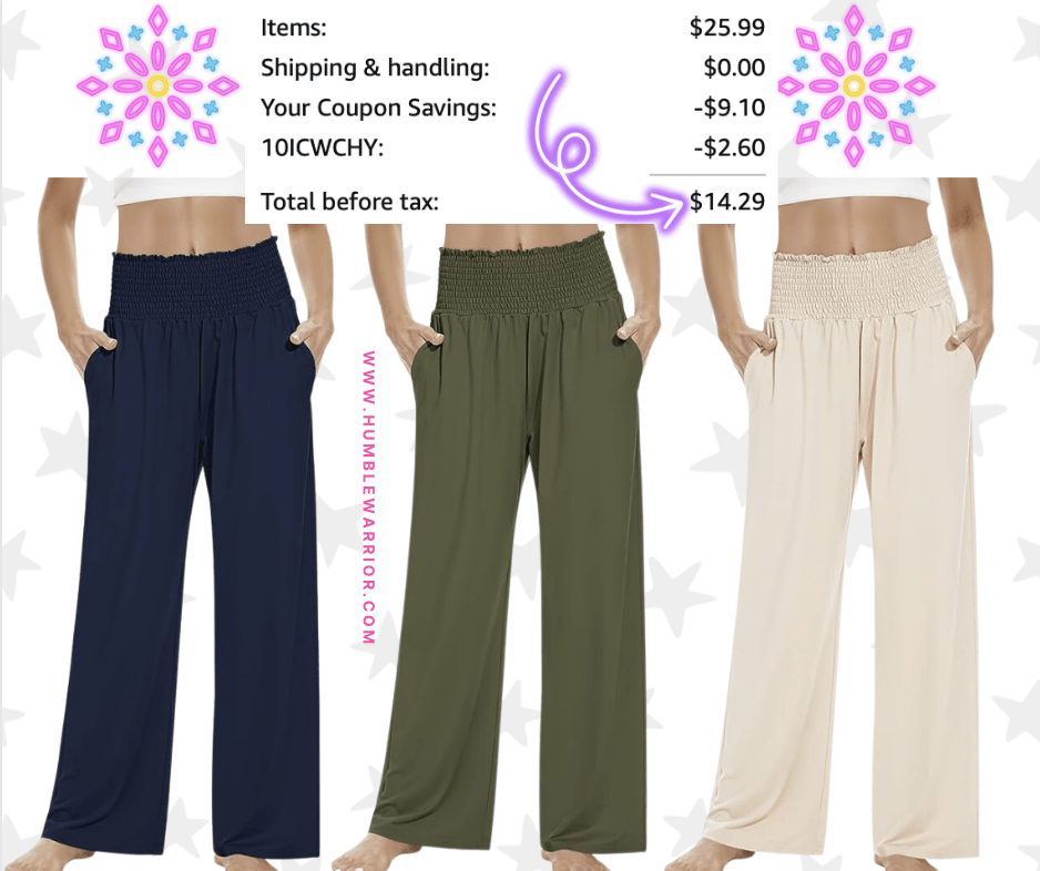 DACESLON Smocked High-Waisted Ruffle Wide-Leg Yoga Pants!