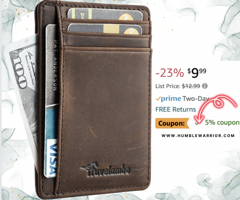 Travelambo Front Pocket Minimalist Slim Leather Wallet!