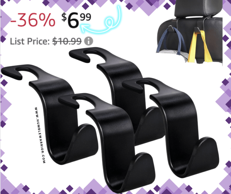 Amooca 4-Pack of Car Seat Headrest Hooks!