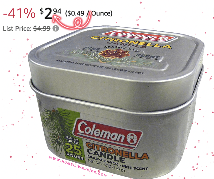Coleman Pine-Scented Citronella Candle!