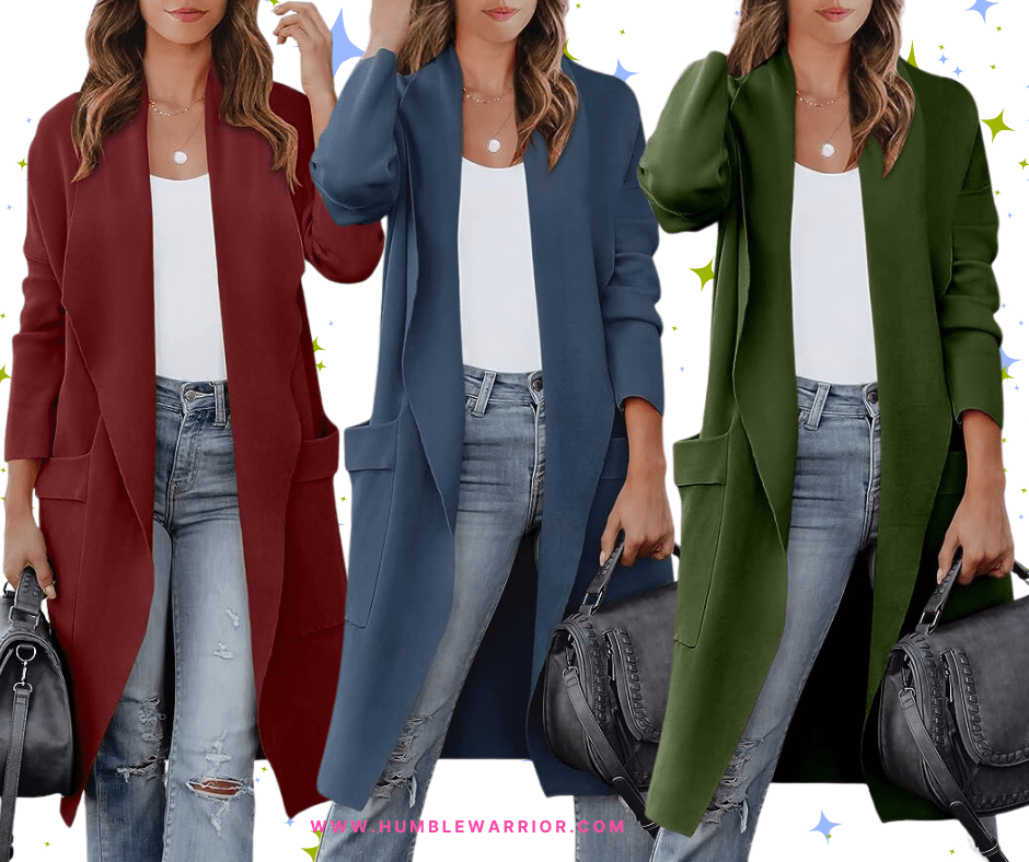 LOGENE Women’s Open Knitted Cardigan Jacket!